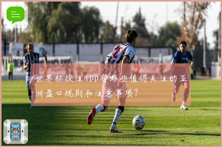 世界杯投注app有哪些值得关注的亚洲盘口规则和注意事项？
